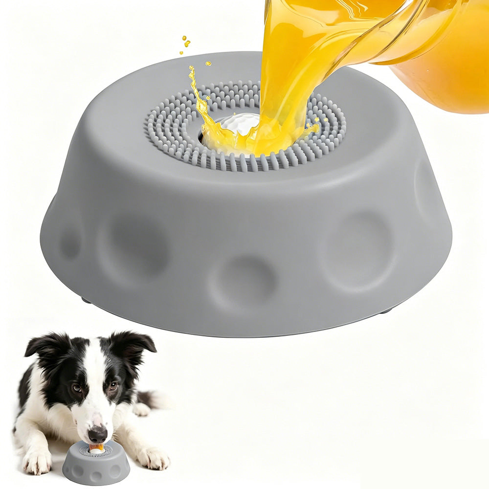 3-in-1 Suction Slow Feeder Dog Bowl with Treat Ball
