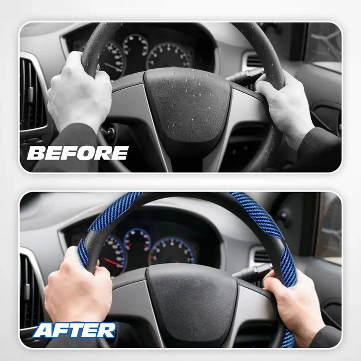 Carbon Fiber Silicone Car Steering Wheel Cover