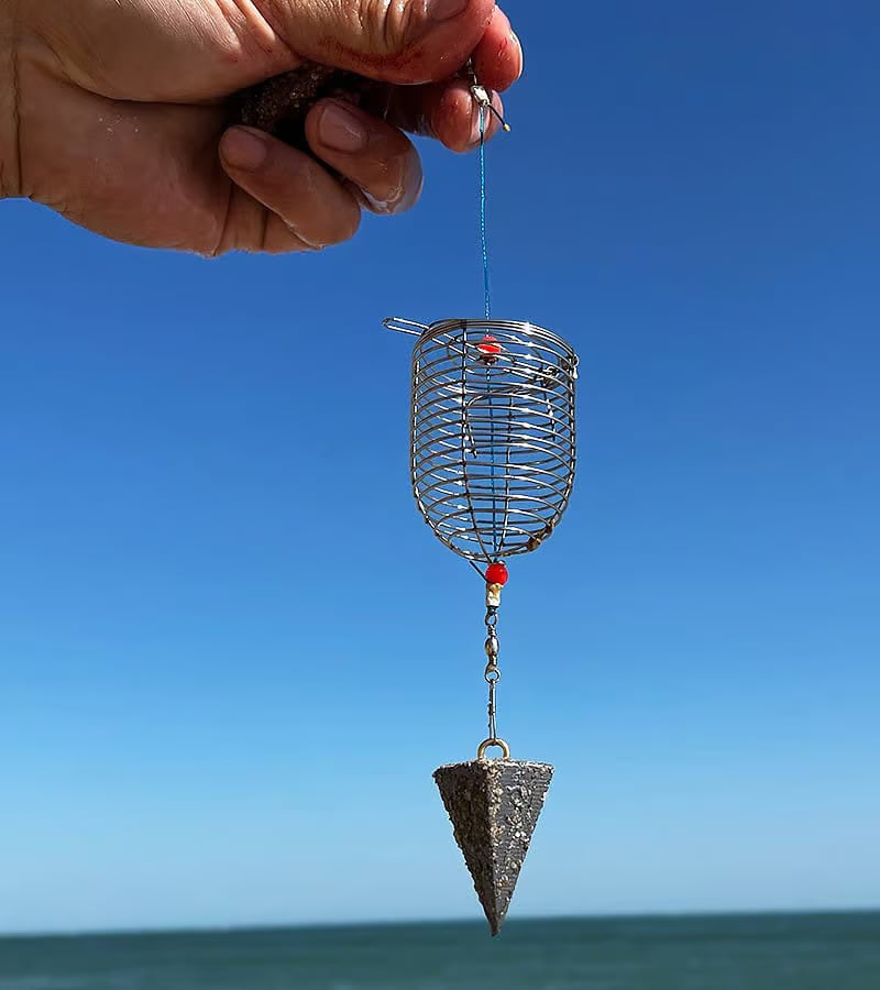 Stainless Steel Fishing Bait Cage Feeder 3-Piece Set – Durable Fish Attracting Rig Attachment