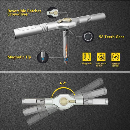 24-in-1 Magnetic Ratchet Screwdriver Repair Set
