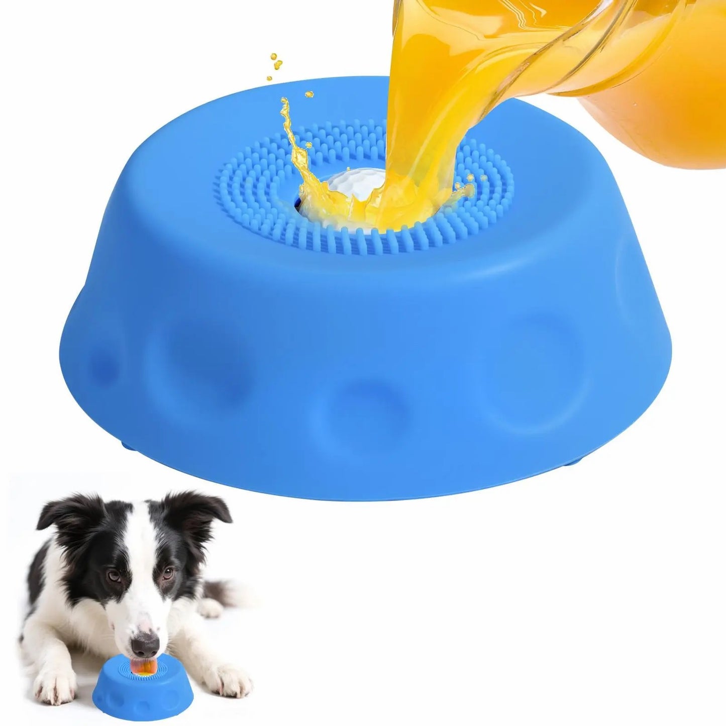 3-in-1 Suction Slow Feeder Dog Bowl with Treat Ball