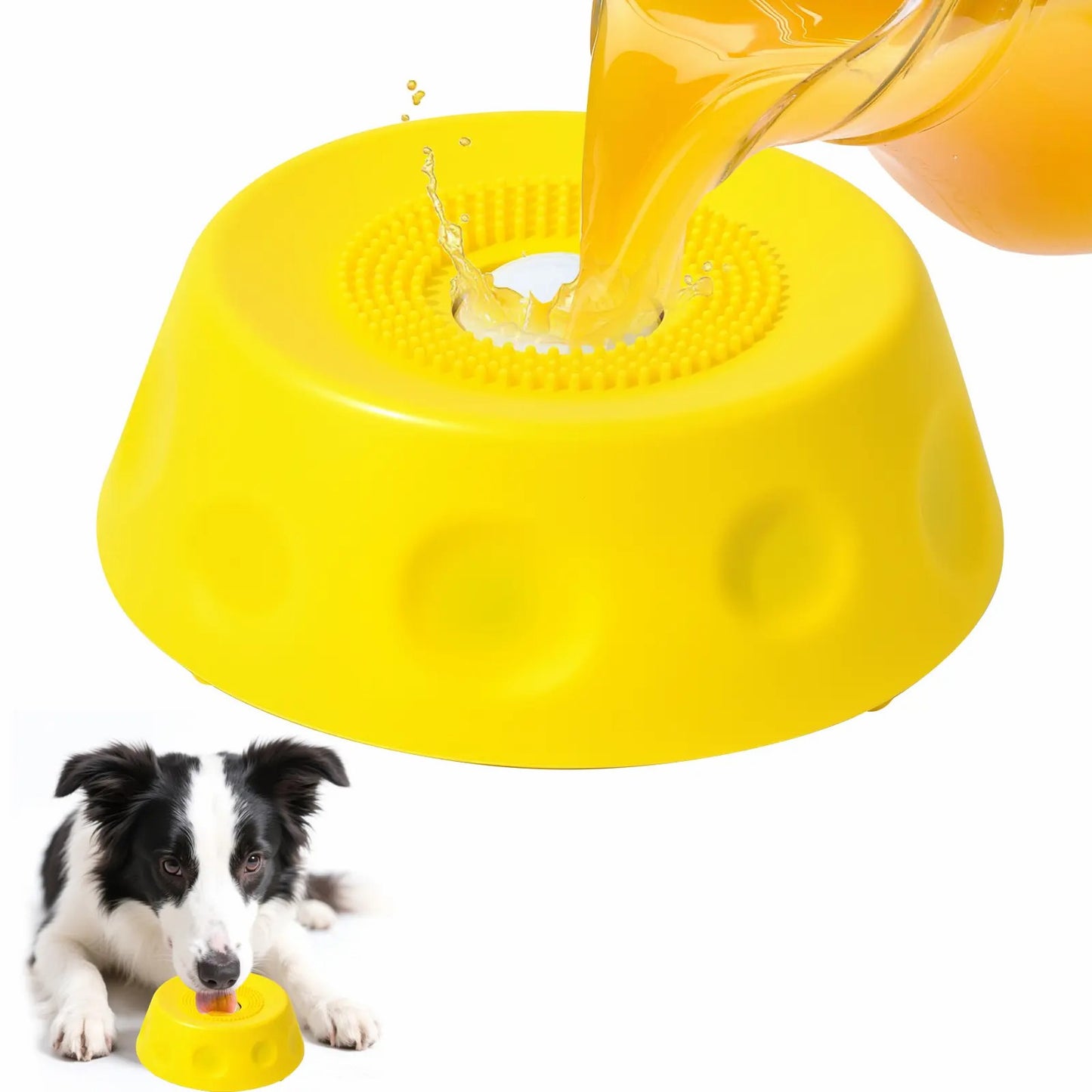 3-in-1 Suction Slow Feeder Dog Bowl with Treat Ball