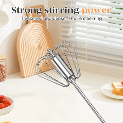 🥄Hand-Push Rotary Whisk
