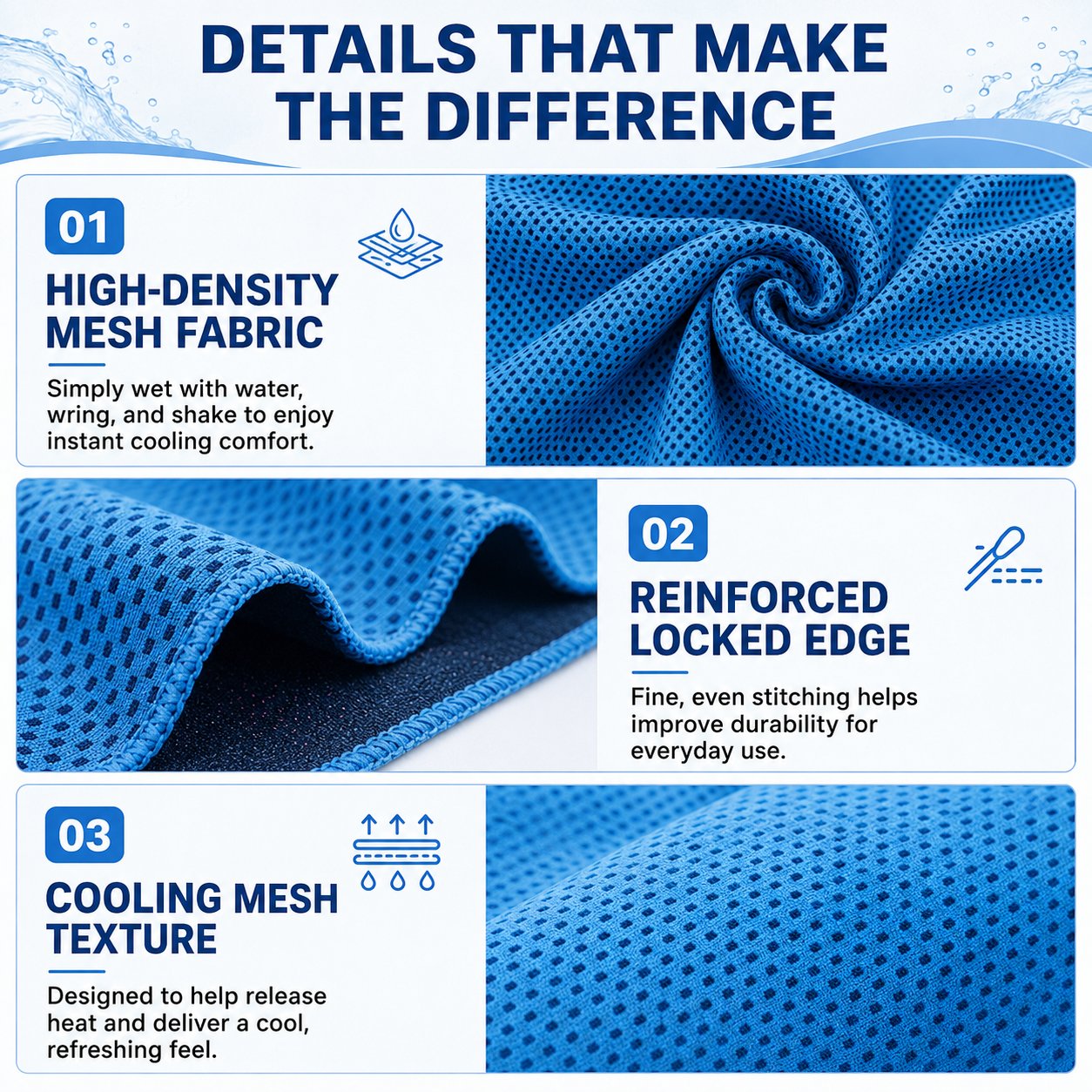 Cold Sweat Towel You Can Use Anywhere, Anytime! Reusable Soft Absorbent Cooling Portable