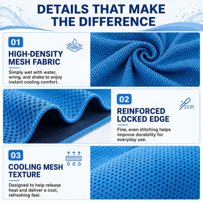 Cold Sweat Towel You Can Use Anywhere, Anytime! Reusable Soft Absorbent Cooling Portable