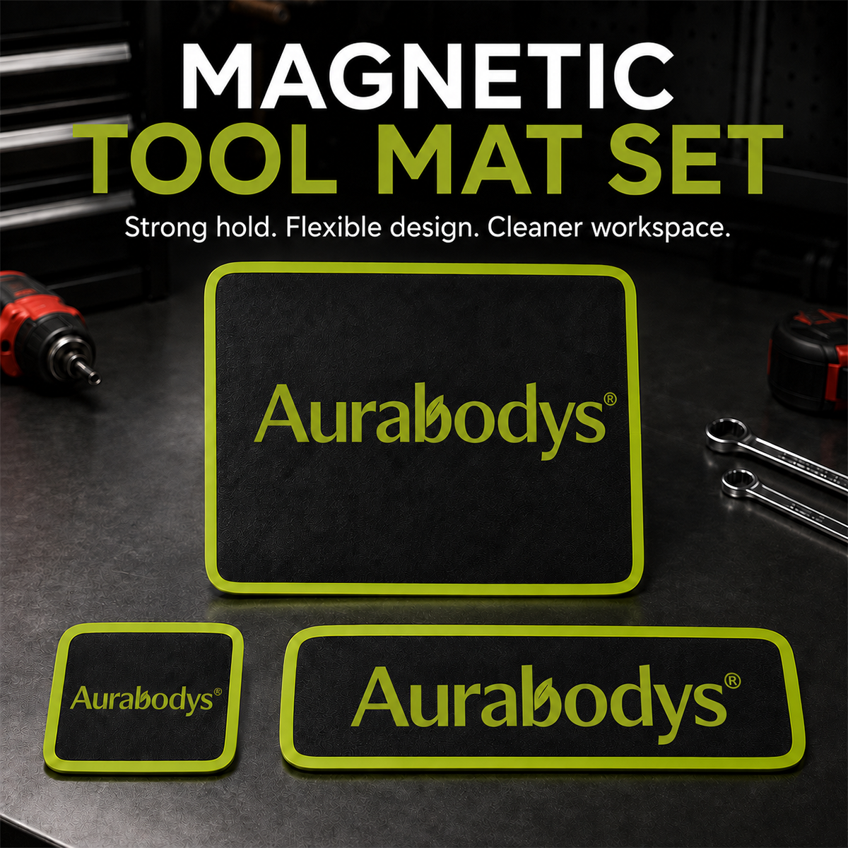 Flexible Magnetic Tool Mat & Tray Holder
