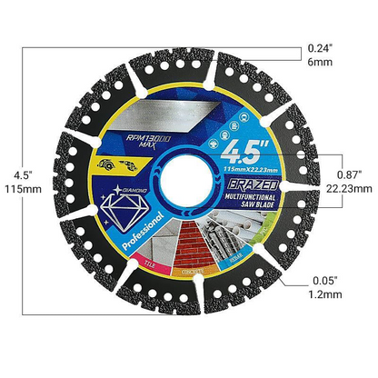 🛠️ ✨ 4.5" Multi-Material Diamond Blade - Zero Compromise, Max Durability