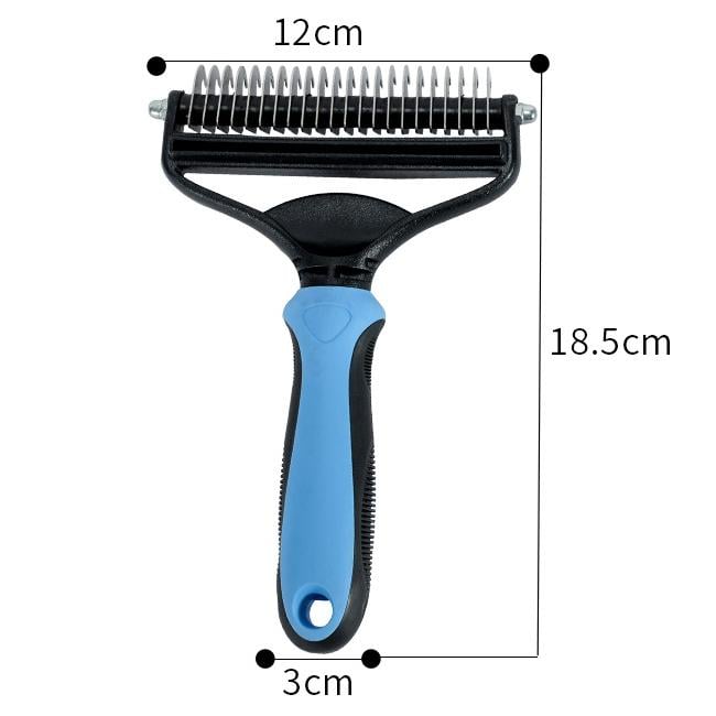 2-in-1 Pet Grooming Rake – Detangle, Deshed & Smooth Fur Easily