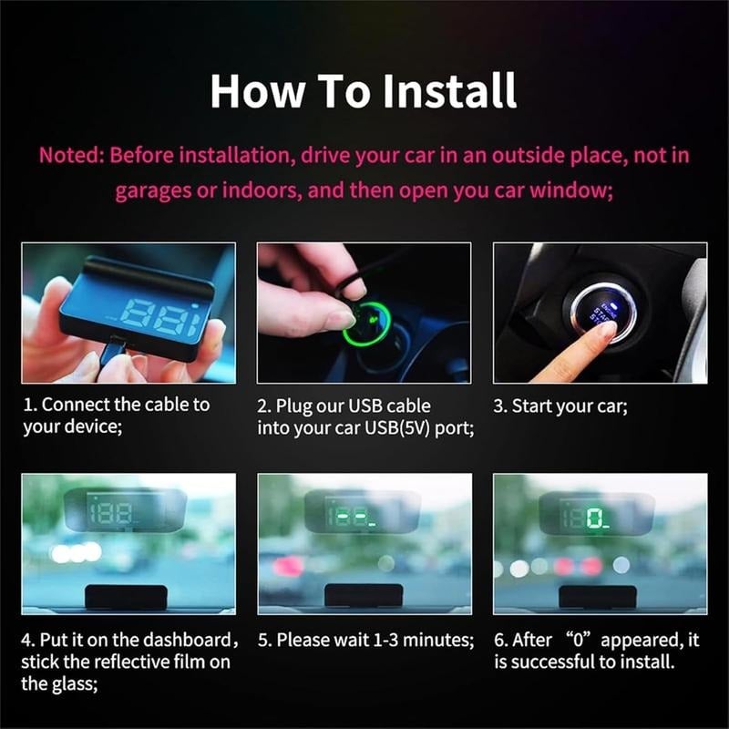 Head-Up Display Car GPS Digital Speedometer