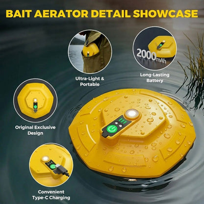 Portable Bait Aerator Pump – Rechargeable & Floating