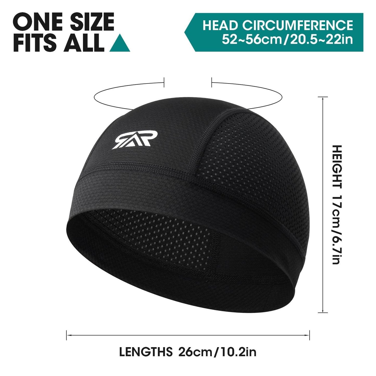 2-Pack Breathable Skull Cap Helmet Liner