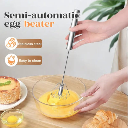 🥄Hand-Push Rotary Whisk
