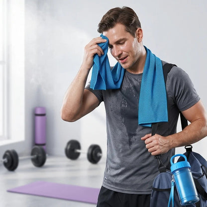 Cold Sweat Towel You Can Use Anywhere, Anytime! Reusable Soft Absorbent Cooling Portable