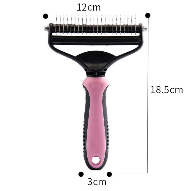 2-in-1 Pet Grooming Rake – Detangle, Deshed & Smooth Fur Easily