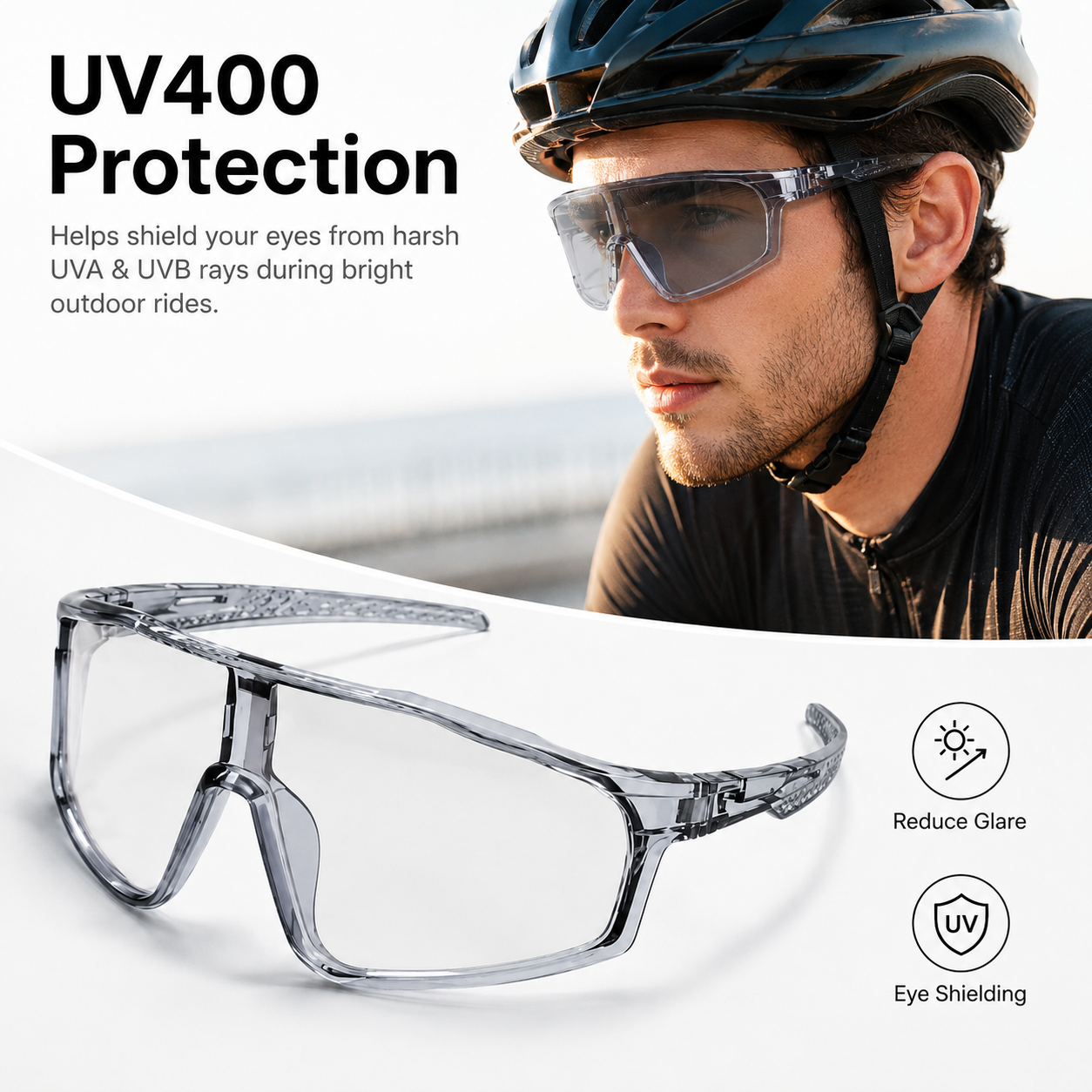 Photochromic Sports Sunglasses for Cycling & Hiking