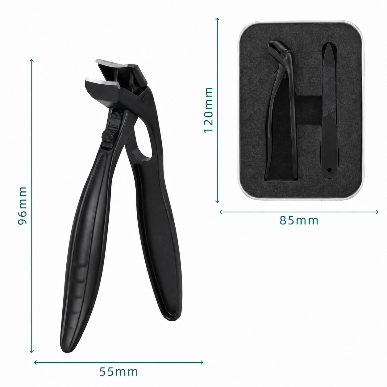 Stainless Steel Nail Clipper with Curved Precision Blades