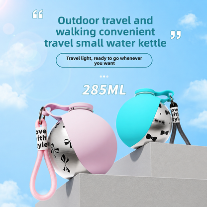 Foldable 304 Stainless Steel Dog Water Bottle Portable Pet Travel Drinking Cup