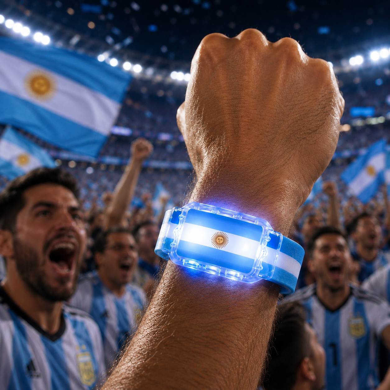 LED Flag Wristband for Game Day & Watch Parties