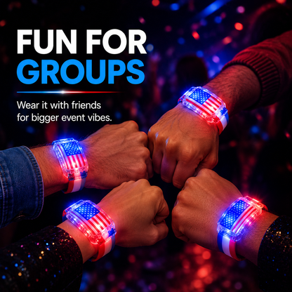 LED Flag Wristband for Game Day & Watch Parties