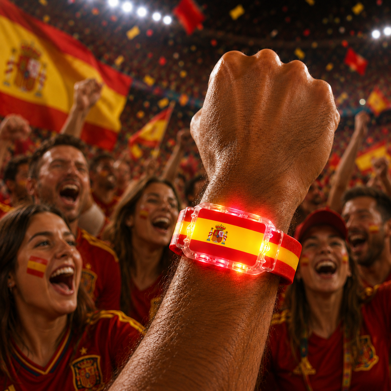 LED Flag Wristband for Game Day & Watch Parties