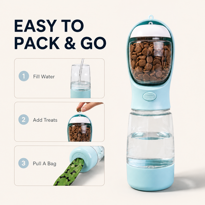 3-in-1 Dog Travel Water Bottle