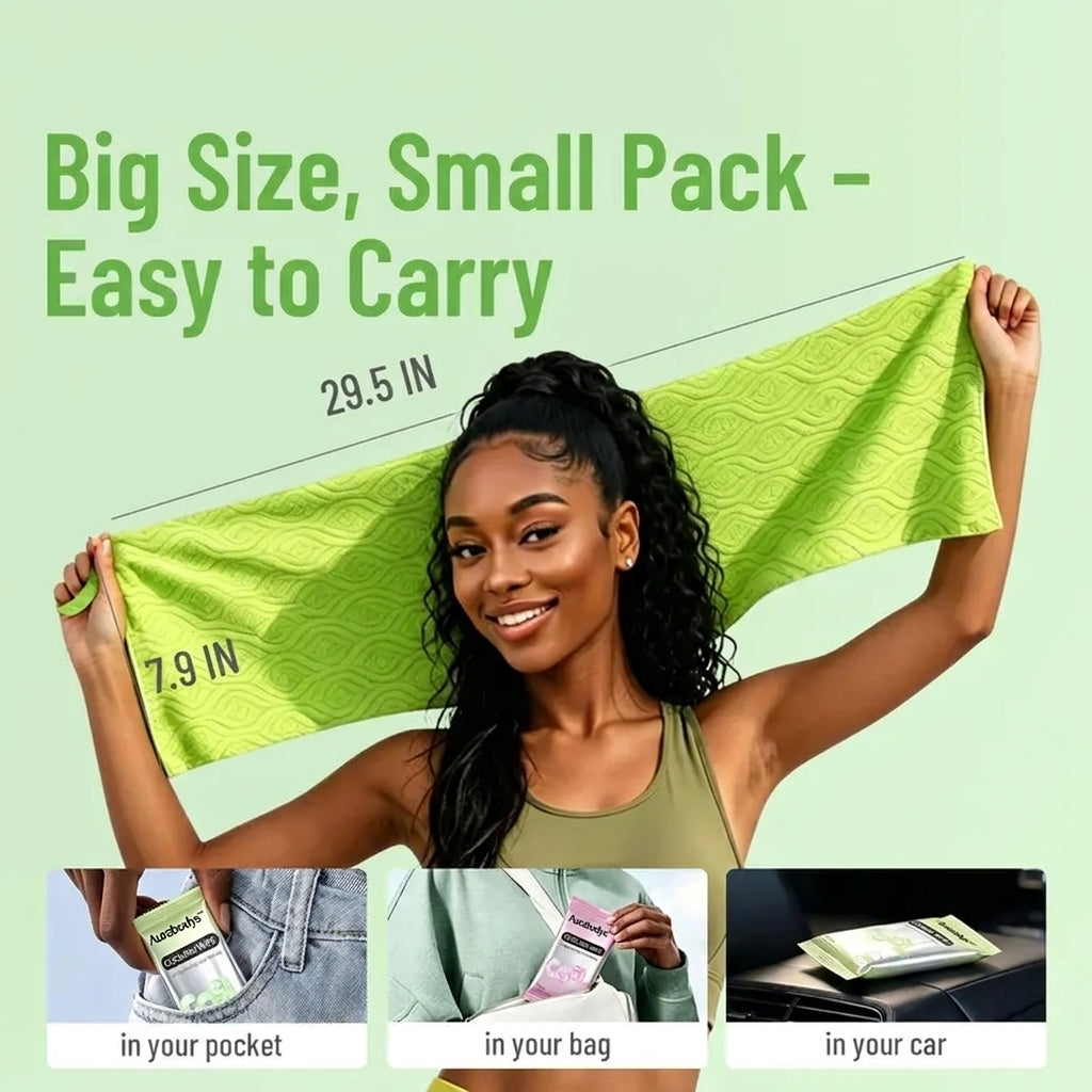 Cooling Towels & XL Menthol Cooling Wipes for Summer Heat, Sports, Travel & Outdoor Relief