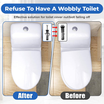 Heavy Duty Toilet Seat Fastener Bolt Kit (A Set of 2 Pcs)