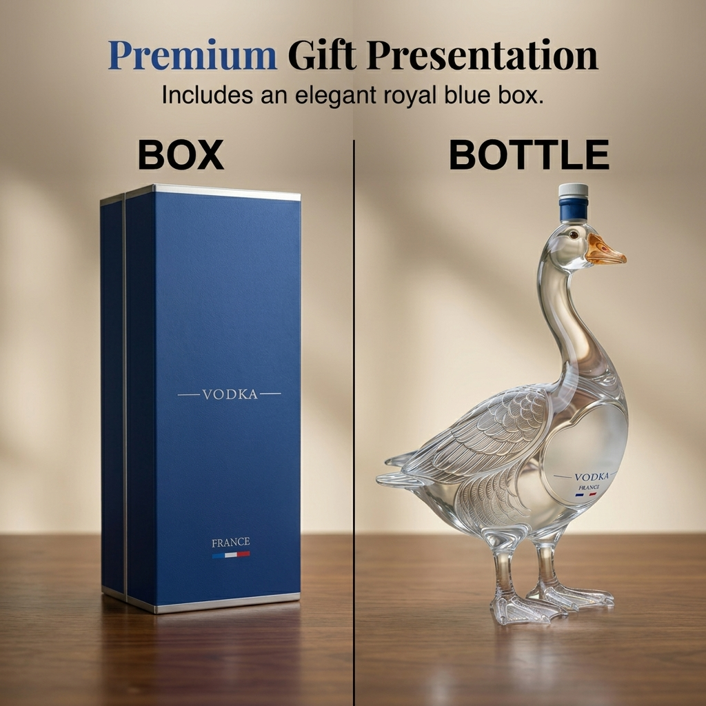 Vodka 3D Sculpted Goose Bottle