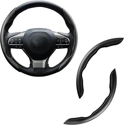 Carbon Fiber Silicone Car Steering Wheel Cover