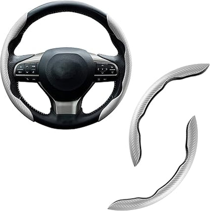 Carbon Fiber Silicone Car Steering Wheel Cover