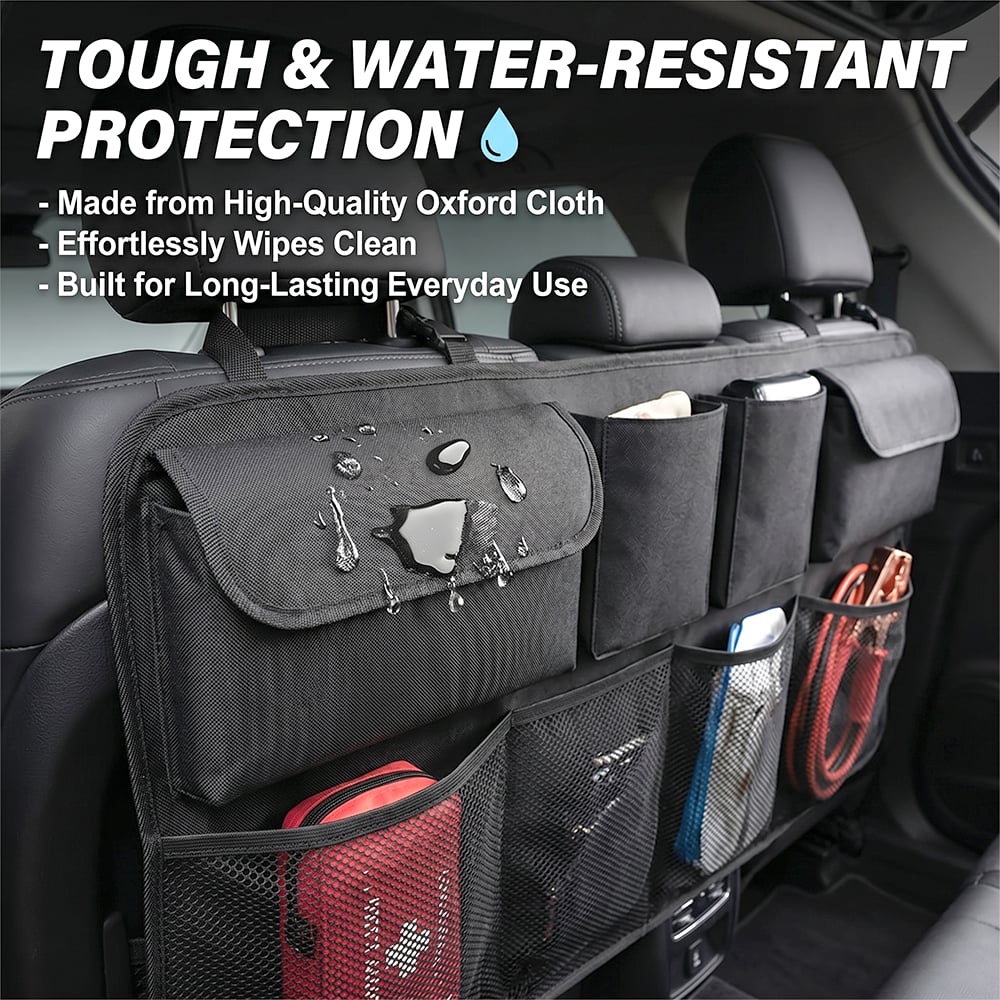 Car Trunk Organizer – Hanging Storage with 8 Pockets for SUVs & Trucks