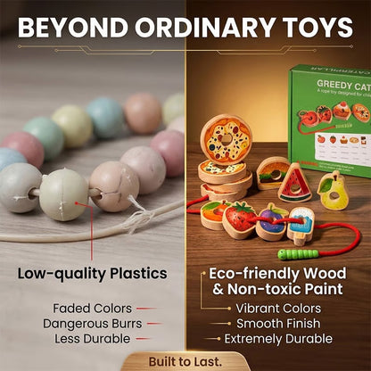 Caterpillar Lacing Toy for Toddlers