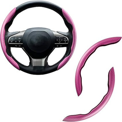 Carbon Fiber Silicone Car Steering Wheel Cover