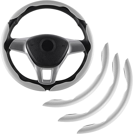 Carbon Fiber Silicone Car Steering Wheel Cover