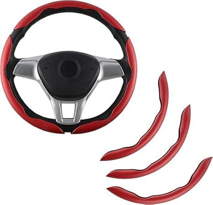 Carbon Fiber Silicone Car Steering Wheel Cover