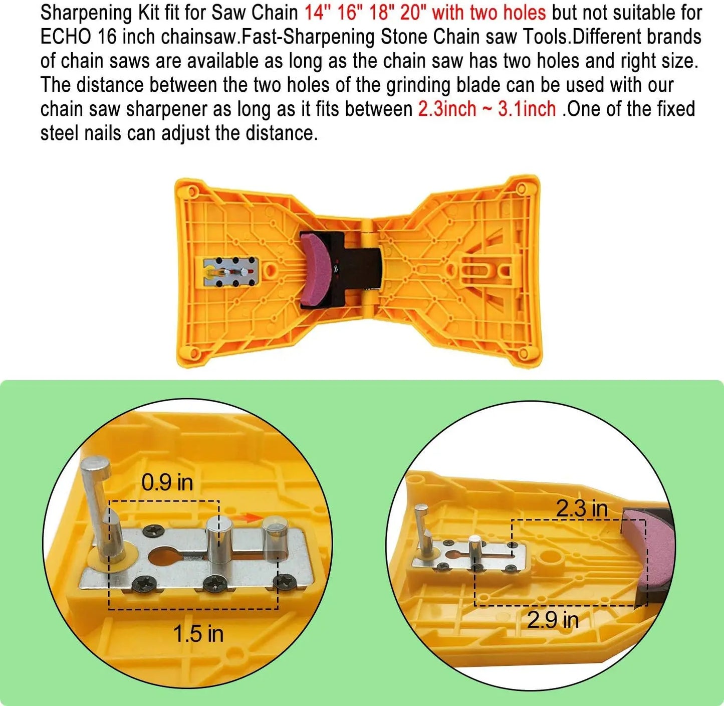 Portable Chainsaw Sharpener – Fits 14–20 Inch Chainsaws