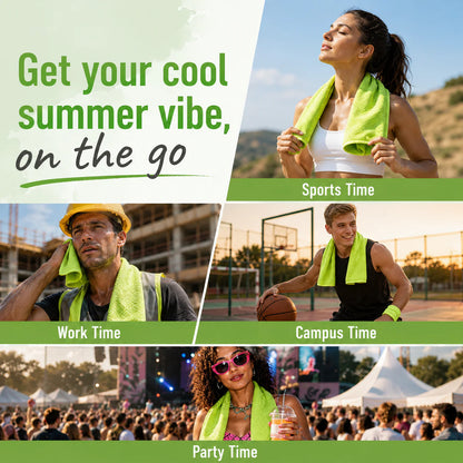 Cooling Towels & XL Menthol Cooling Wipes for Summer Heat, Sports, Travel & Outdoor Relief