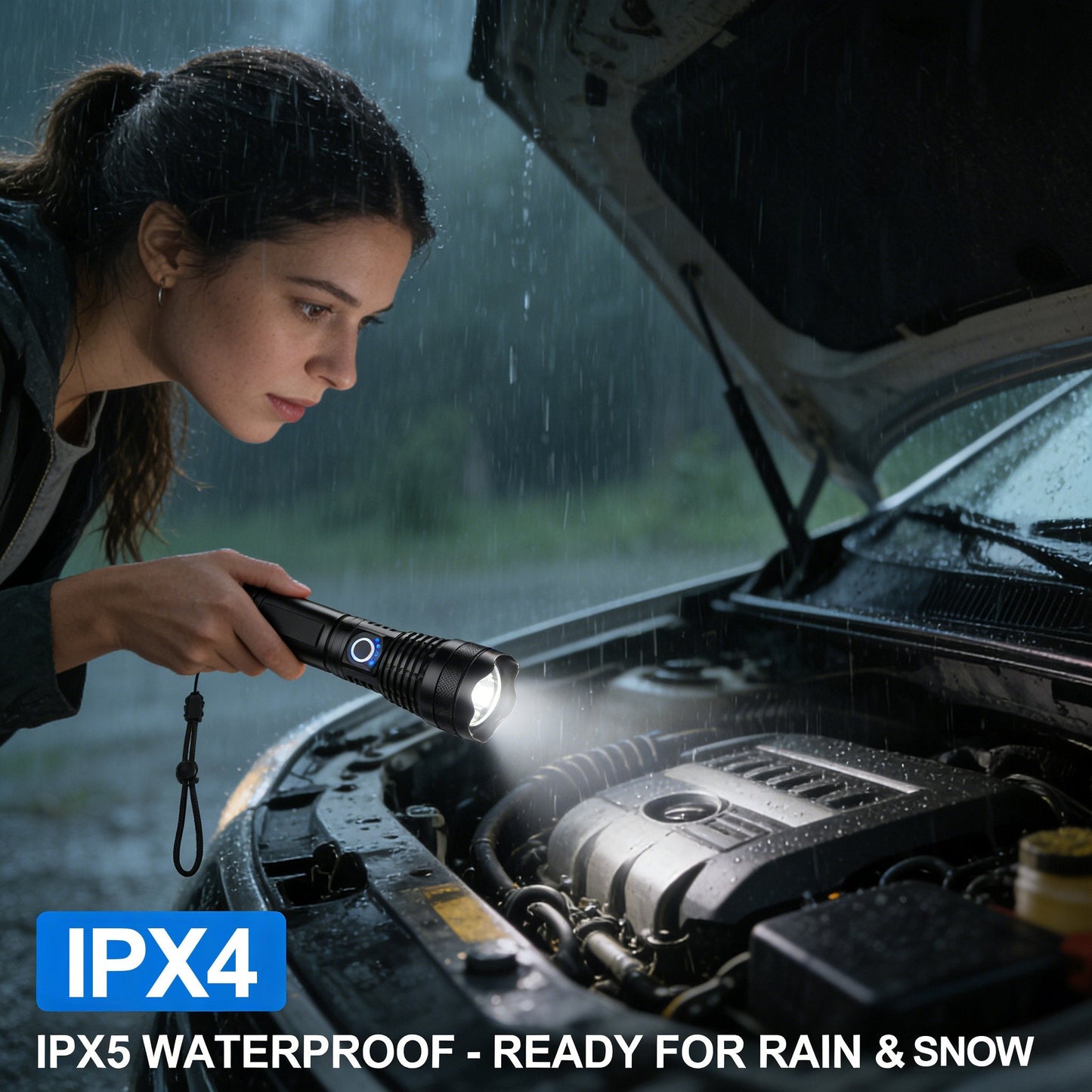 Rechargeable LED Flashlight - High Lumen, Waterproof, Ultra Bright Flashlight for Emergencies