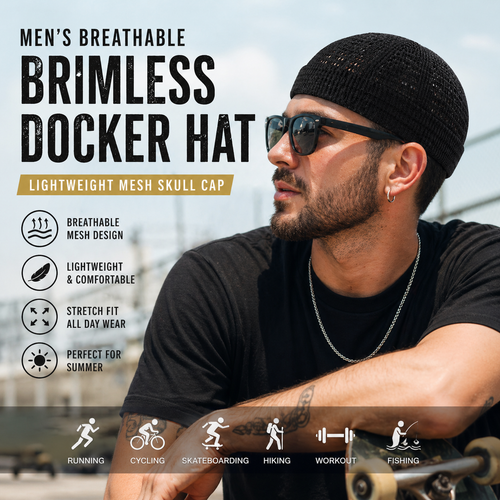 2-Pack Breathable Skull Cap Helmet Liner