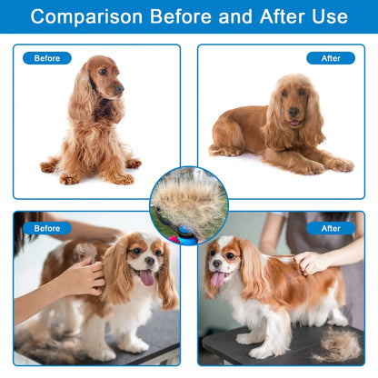2-in-1 Pet Grooming Rake – Detangle, Deshed & Smooth Fur Easily