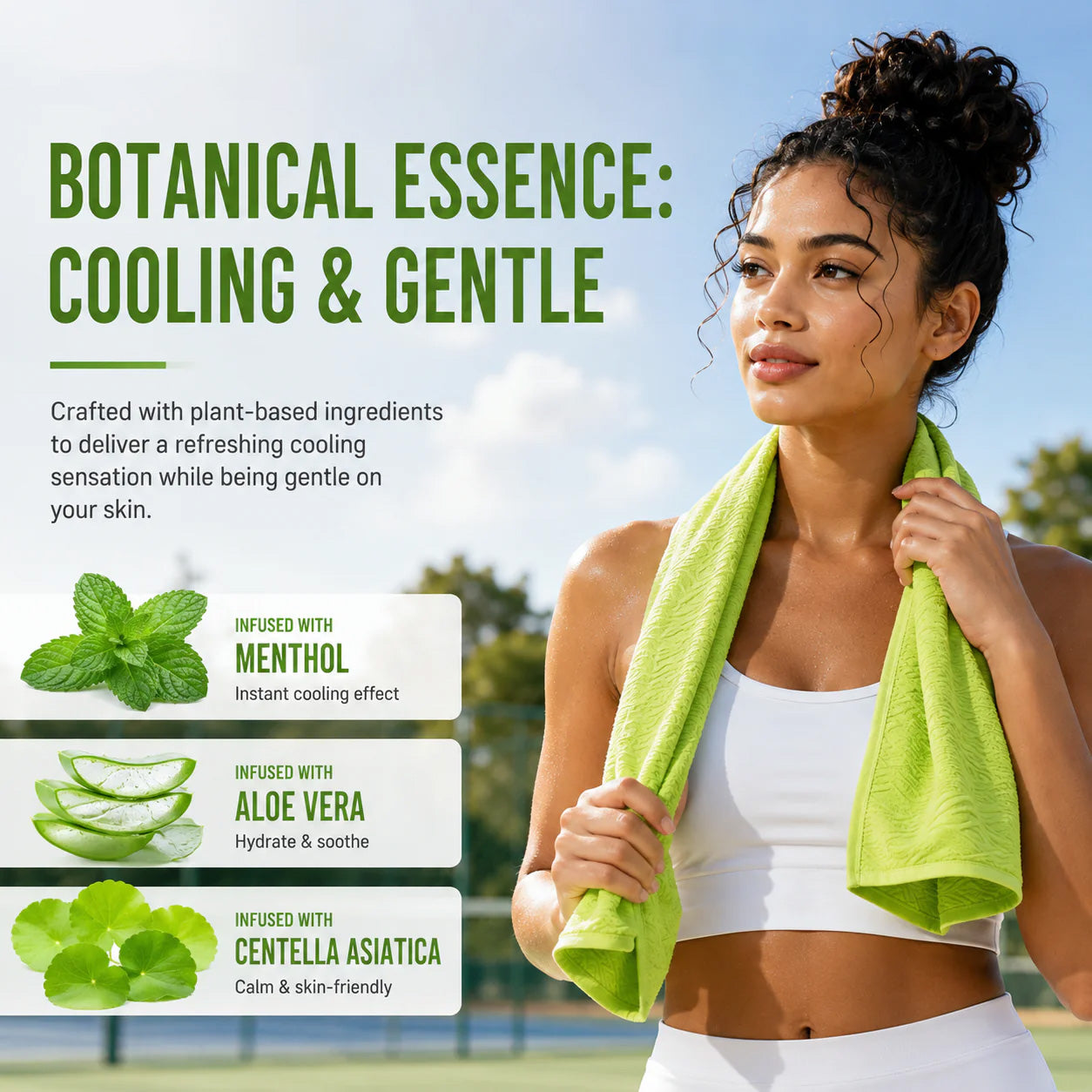 Cooling Towels & XL Menthol Cooling Wipes for Summer Heat, Sports, Travel & Outdoor Relief