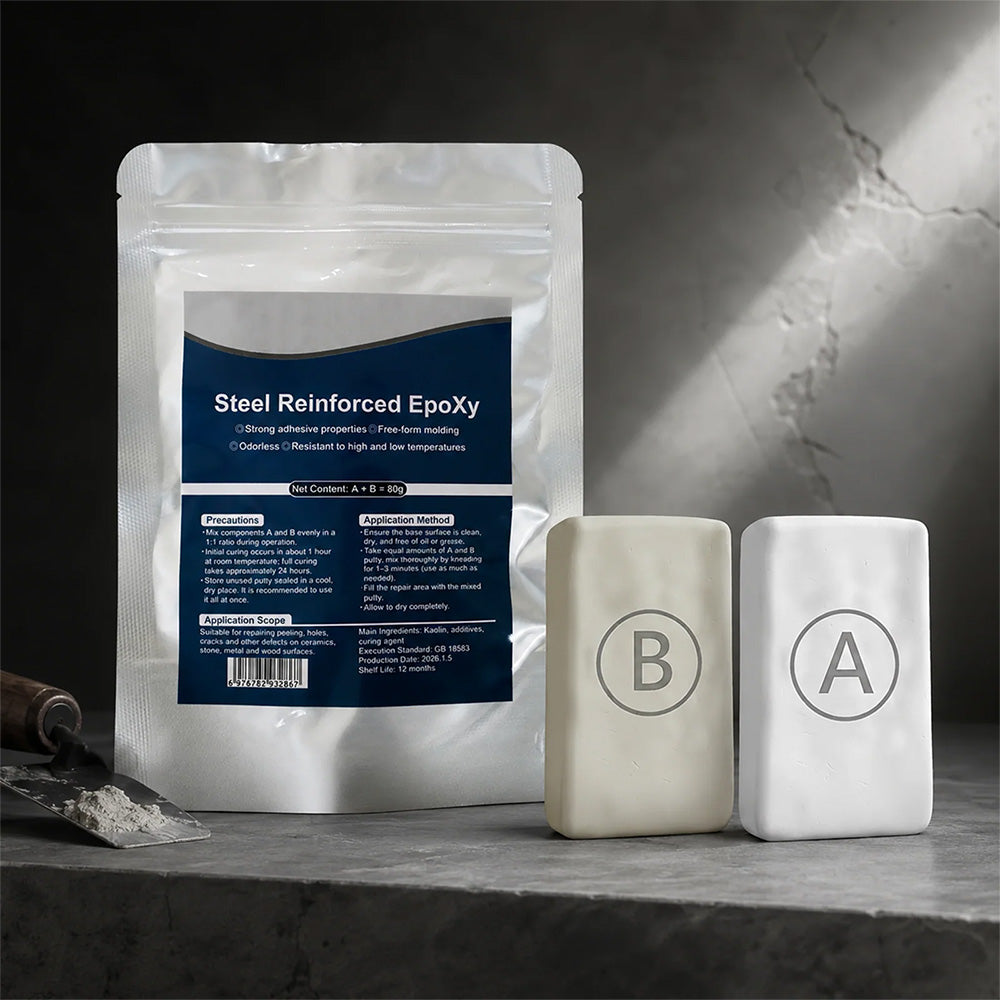 Steel Reinforced Epoxy Repair Putty for Metal Wood Concrete and PVC