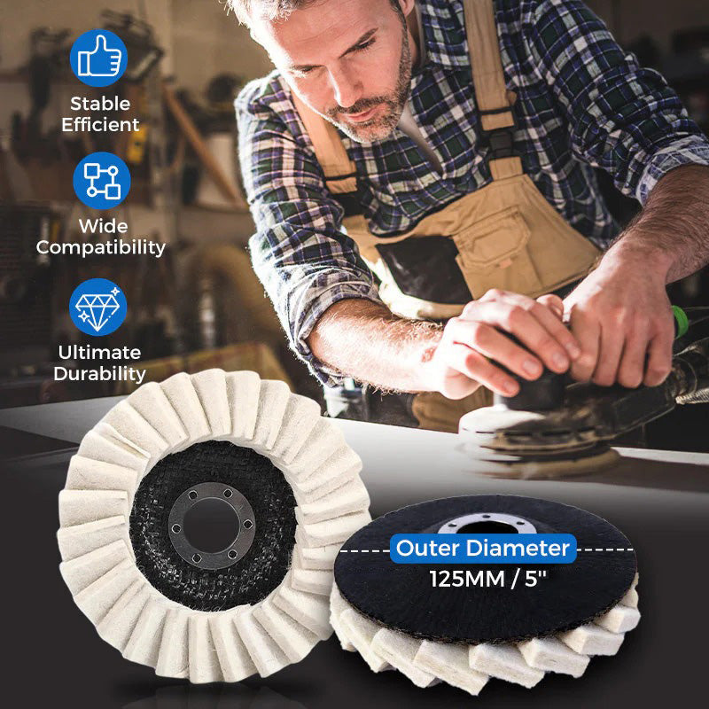 5-Inch Wool Polishing Wheels for Mirror Finish Grinding