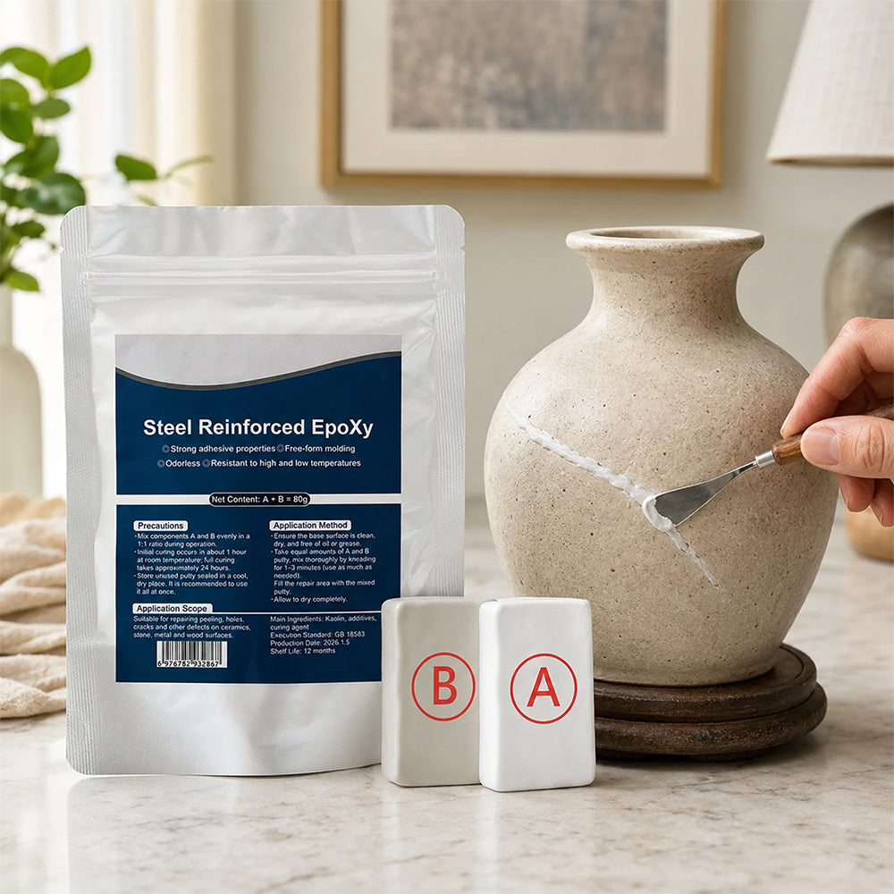 Steel Reinforced Epoxy Repair Putty for Metal Wood Concrete and PVC