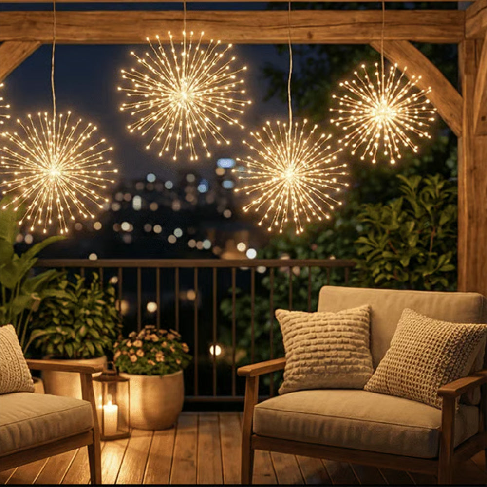 4-Pack Solar Fireworks Lights — 480 LEDs