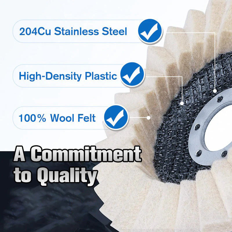 5-Inch Wool Polishing Wheels for Mirror Finish Grinding