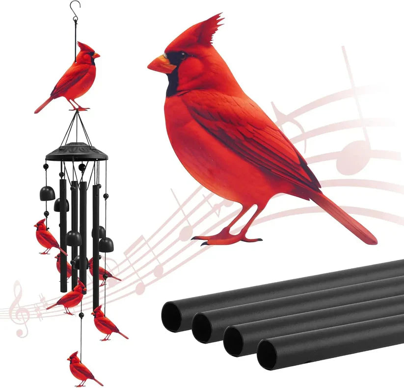 Retro Colorful Hummingbird Wind Chime