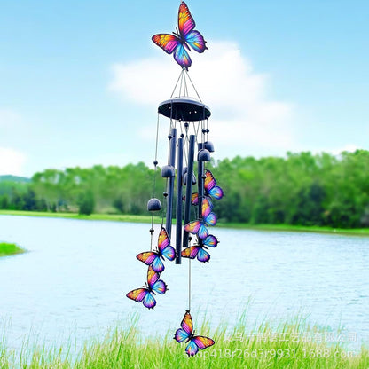 Retro Colorful Hummingbird Wind Chime