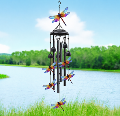 Retro Colorful Hummingbird Wind Chime