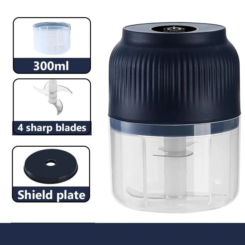 Portable Electric Garlic Chopper for Fast Kitchen Food Prep